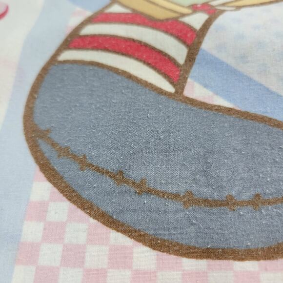 Vintage Raggedy Ann & Andy Pillowcase 29x20 Fabric Panel Red Hearts Gingham - Picture 2 of 9